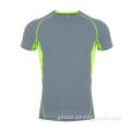 Polyester T Shirts Custom Printing Moisture Wicking Dry Fit T Shirt Tight Grey Supplier